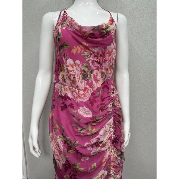 Sau Lee 10 Freida Silk Pink Floral Dress Party Wedding Event Summer Vacation - Picture 13 of 16
